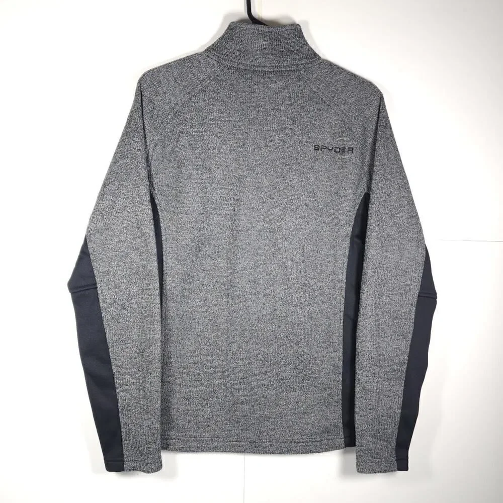 Spyder Men's Outbound M Gray Black 1/2 Zip Outdoor Core Jacket Pullover Sweater